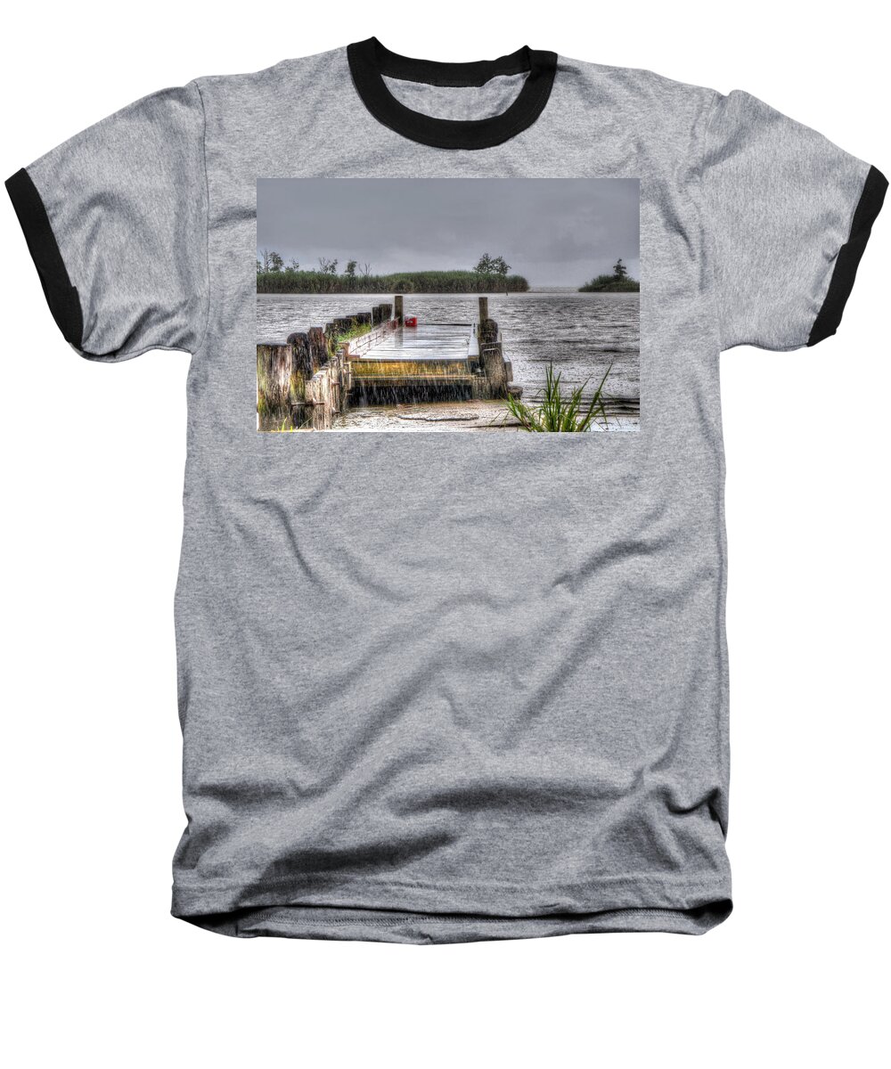 Rain Baseball T-Shirt featuring the photograph Rained Out by Charlotte Schafer