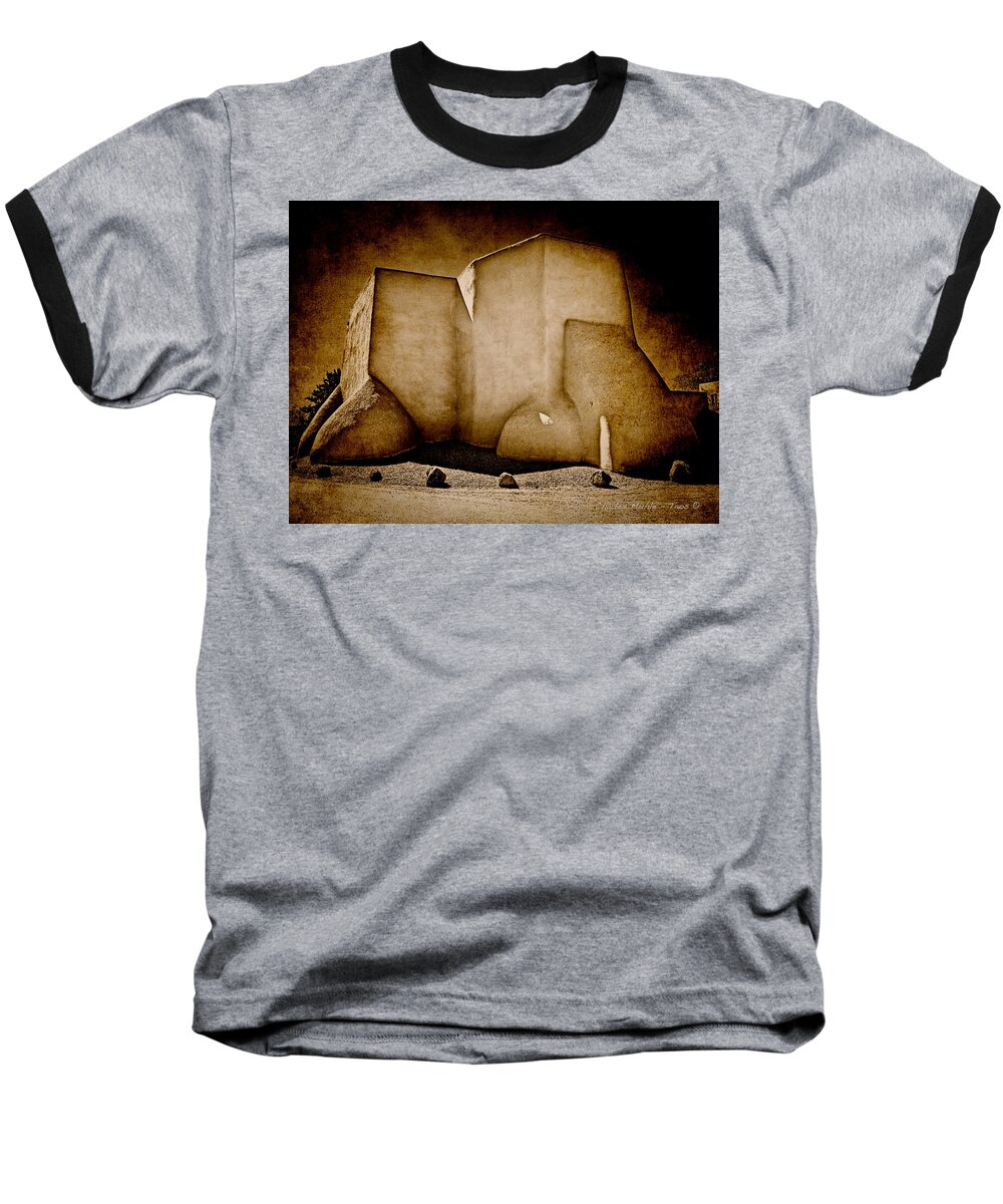 Santa Baseball T-Shirt featuring the photograph Ranchos church xx by Charles Muhle