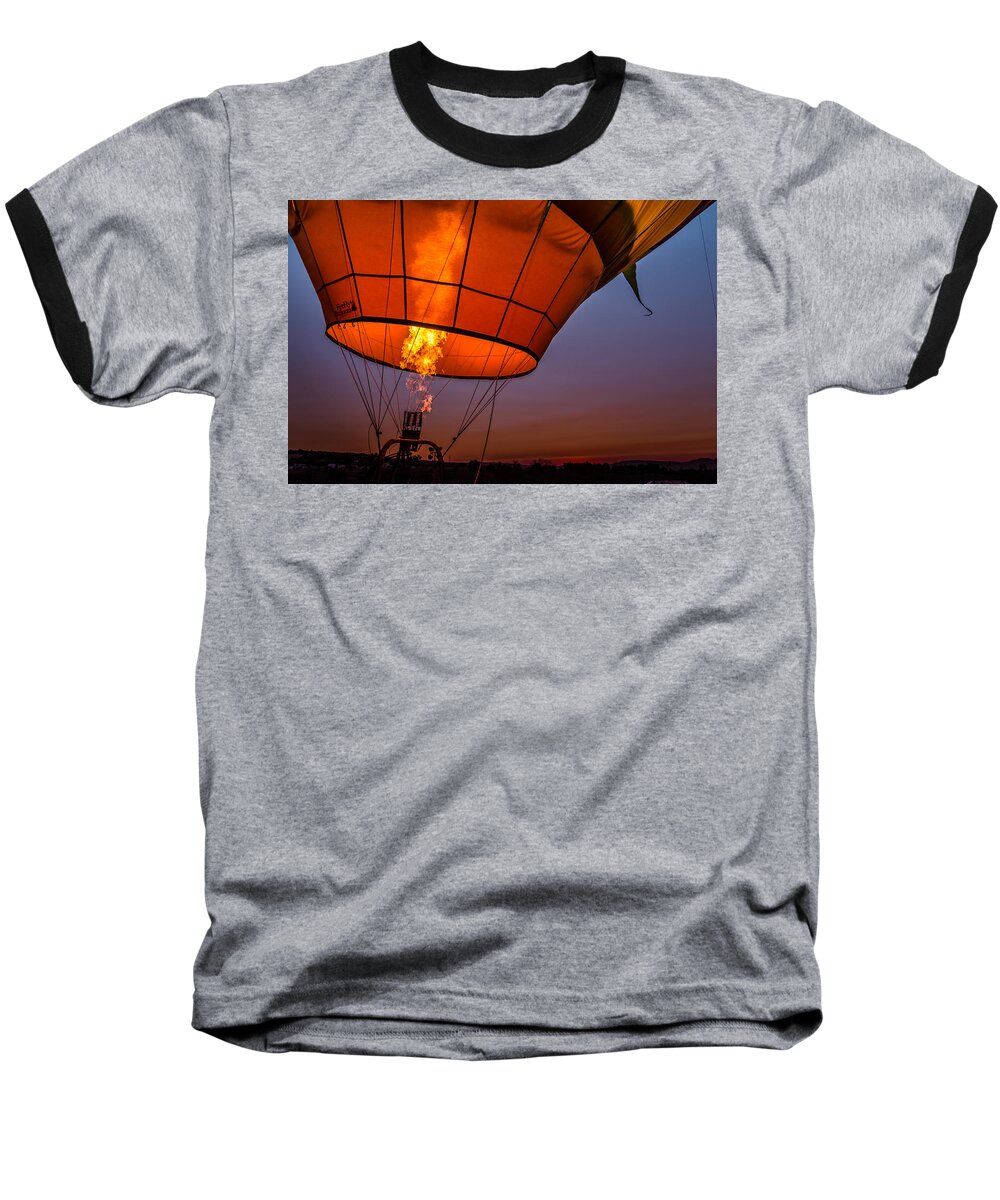 Fire Baseball T-Shirt featuring the photograph Ready for Takeoff by Linda Villers