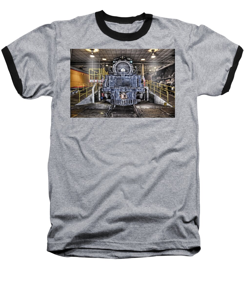 Steam Engine Baseball T-Shirt featuring the photograph Ready to Begin My Restoration by Ken Smith