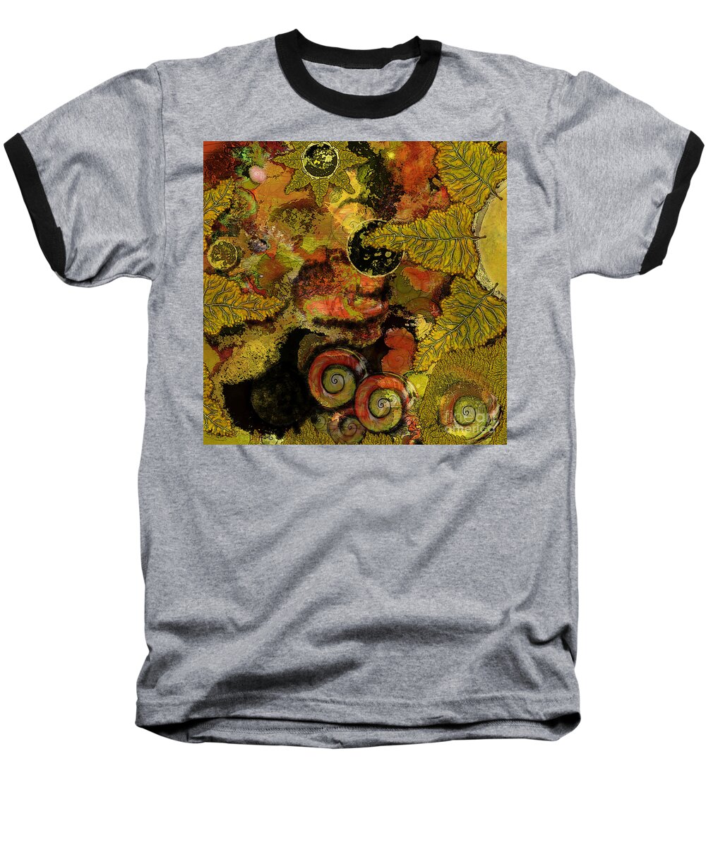 Stone Baseball T-Shirt featuring the painting Realms of Stone by Carol Jacobs