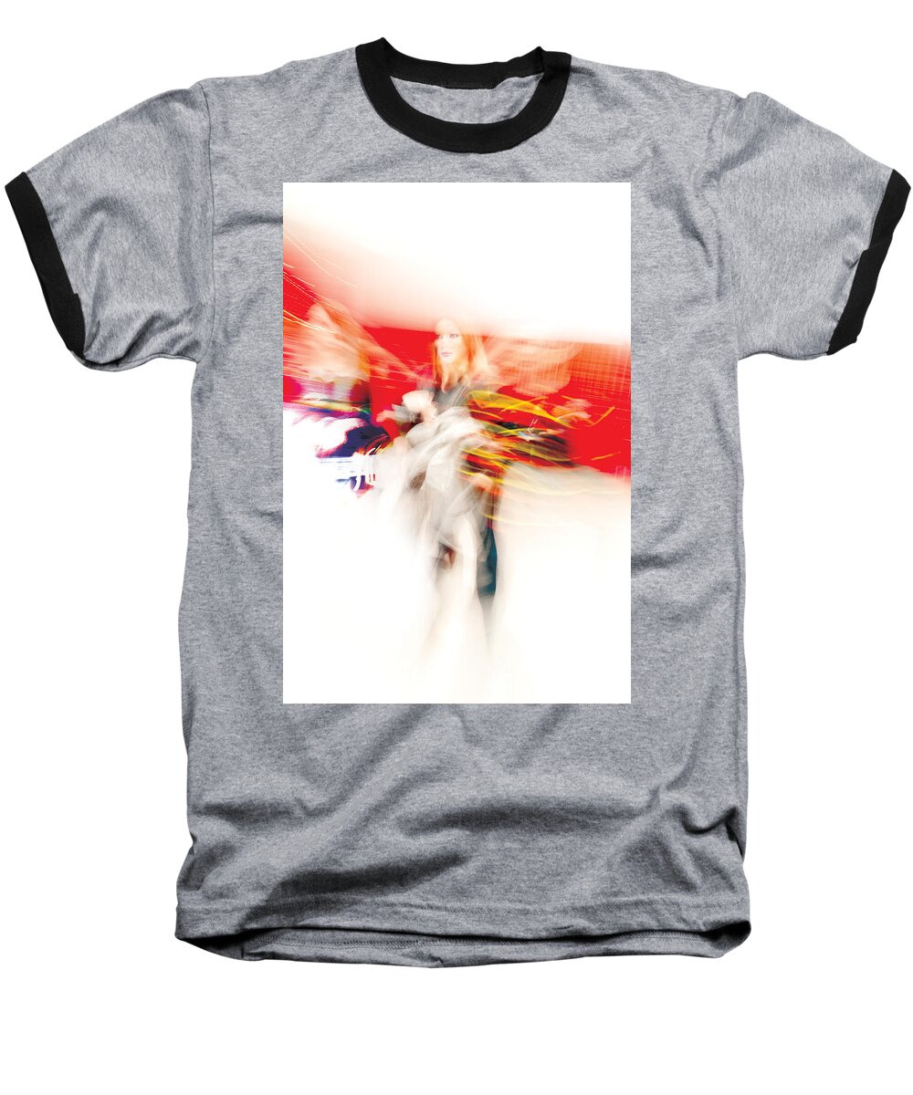 Female Photograph Baseball T-Shirt featuring the photograph Red by David Davies