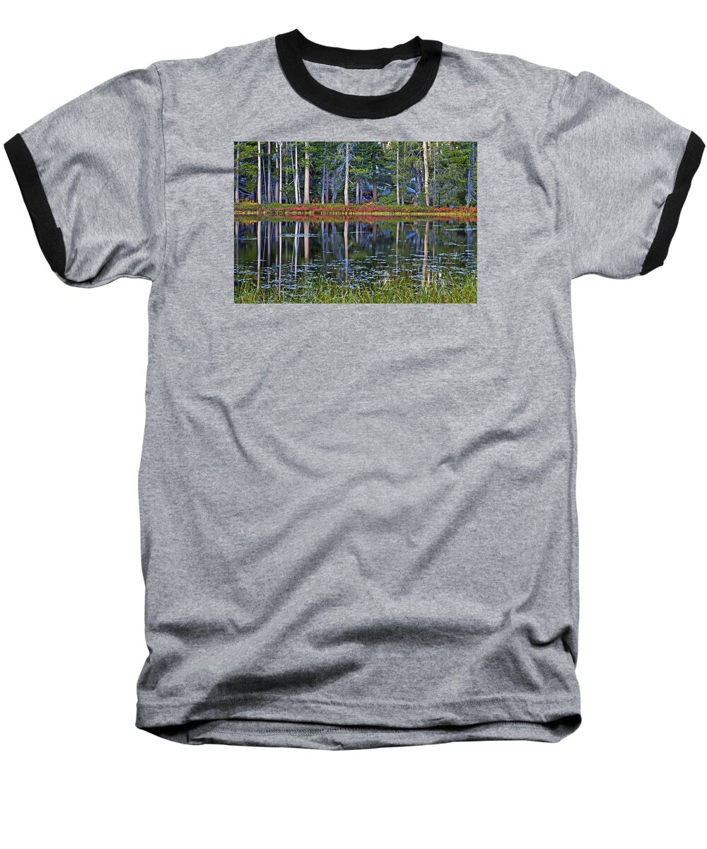 Lake Baseball T-Shirt featuring the photograph Reflecting nature by Duncan Selby