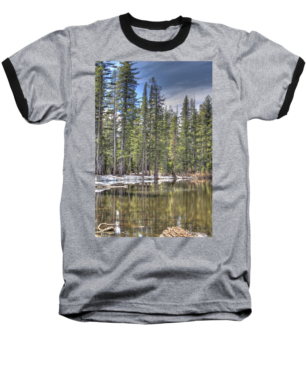 Carson Spur Baseball T-Shirt featuring the photograph reflecting pond 4 Carson Spur by SC Heffner