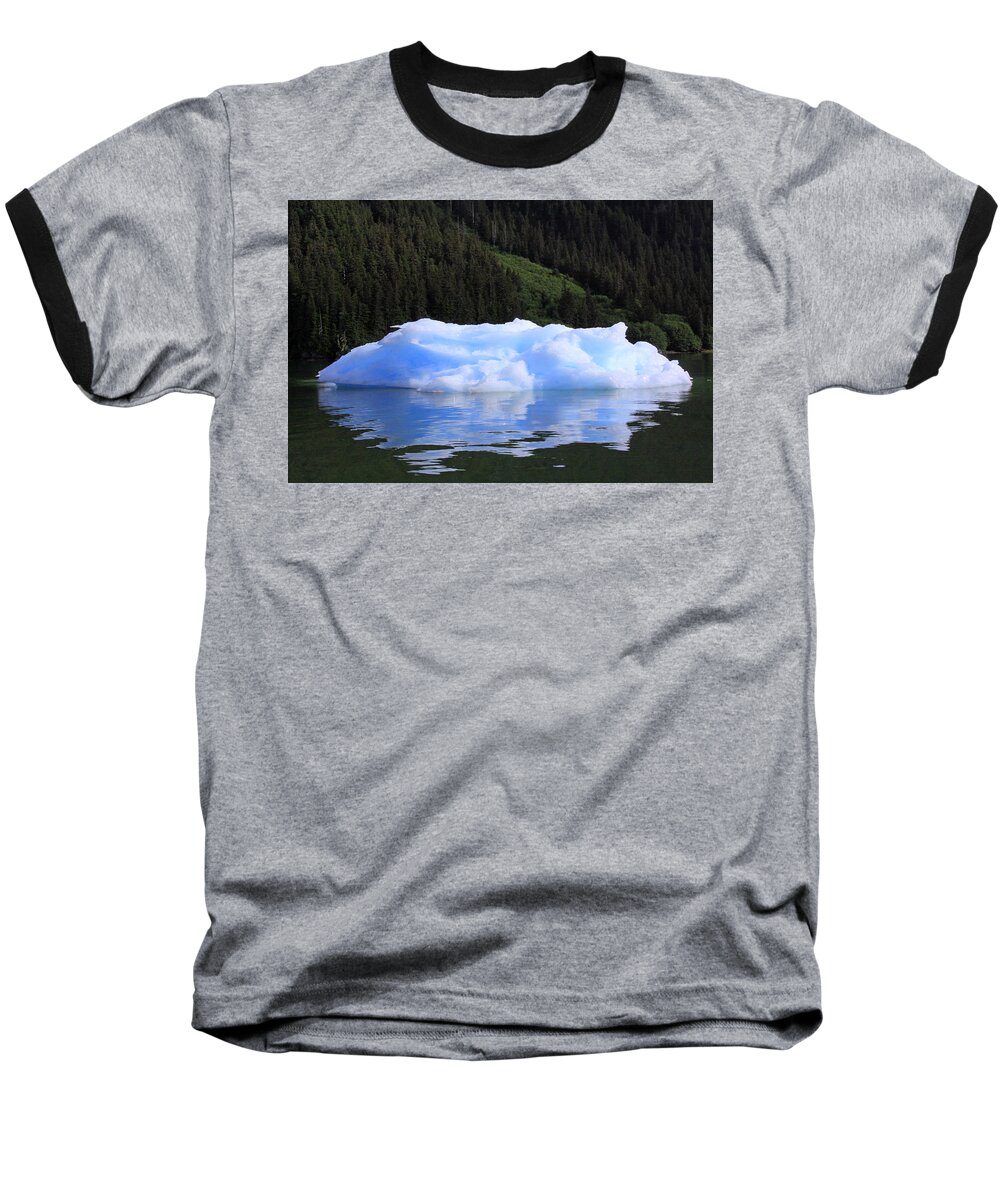 Iceberg Baseball T-Shirt featuring the photograph Reflections in the Sea by Shoal Hollingsworth