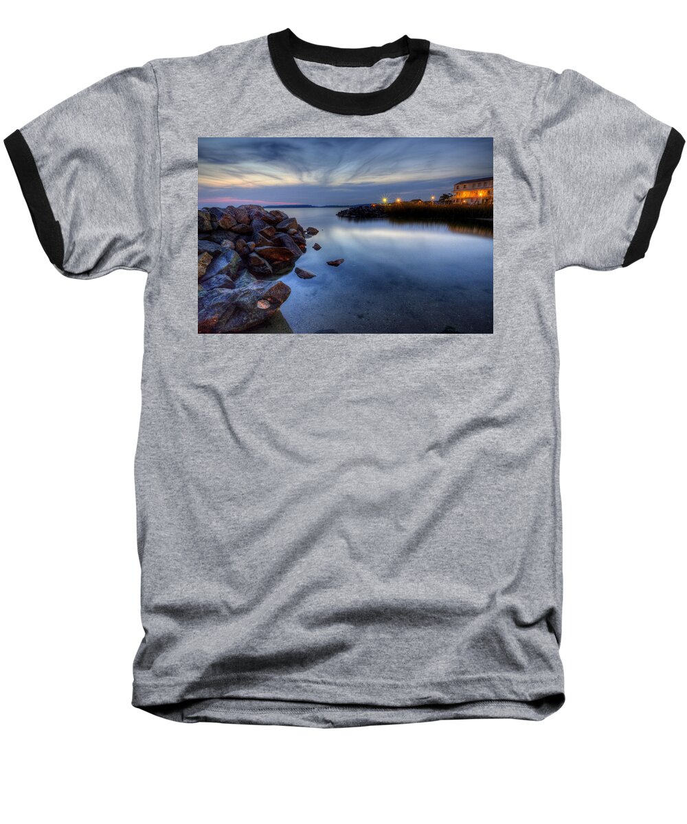 Delaware Baseball T-Shirt featuring the photograph Rehoboth Bay Sunset at Dewey Beach by David Dufresne