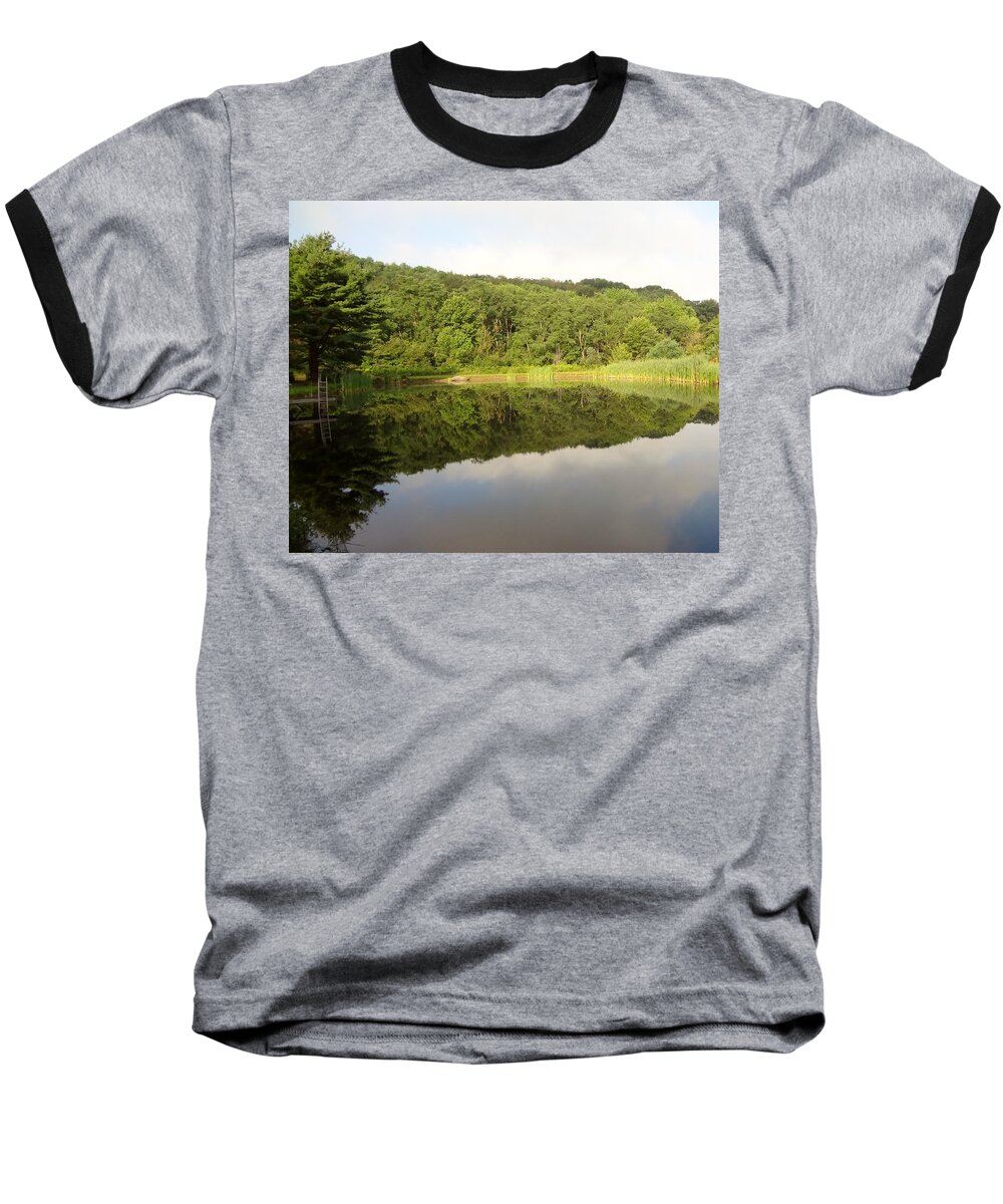 Reflection Baseball T-Shirt featuring the photograph Relaxation by Michael Porchik