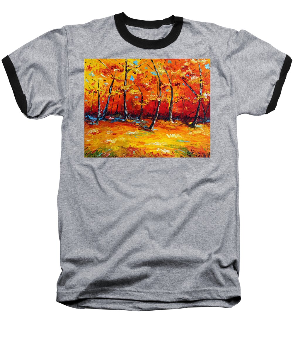 Tree Baseball T-Shirt featuring the painting Resting In Your Shadow by Meaghan Troup