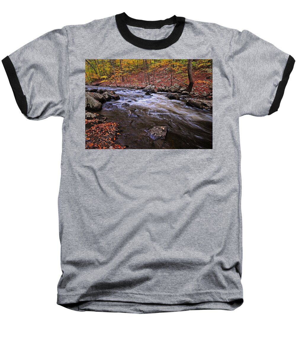 River Baseball T-Shirt featuring the photograph River of Color by Dave Mills