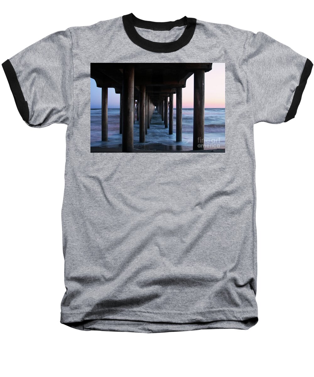 Huntington Beach Pier Baseball T-Shirt featuring the photograph Road to Heaven by Mariola Bitner
