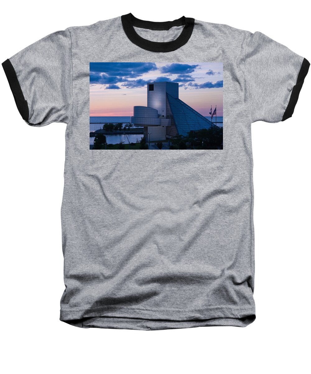 Rock And Roll Hall Of Fame Baseball T-Shirt featuring the photograph Rock and Roll Hall of Fame by Dale Kincaid