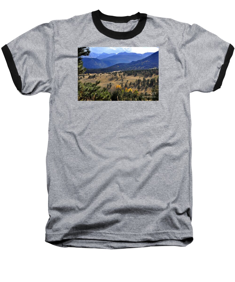 Nature Baseball T-Shirt featuring the photograph Rocky Mountain Evening by Nava Thompson