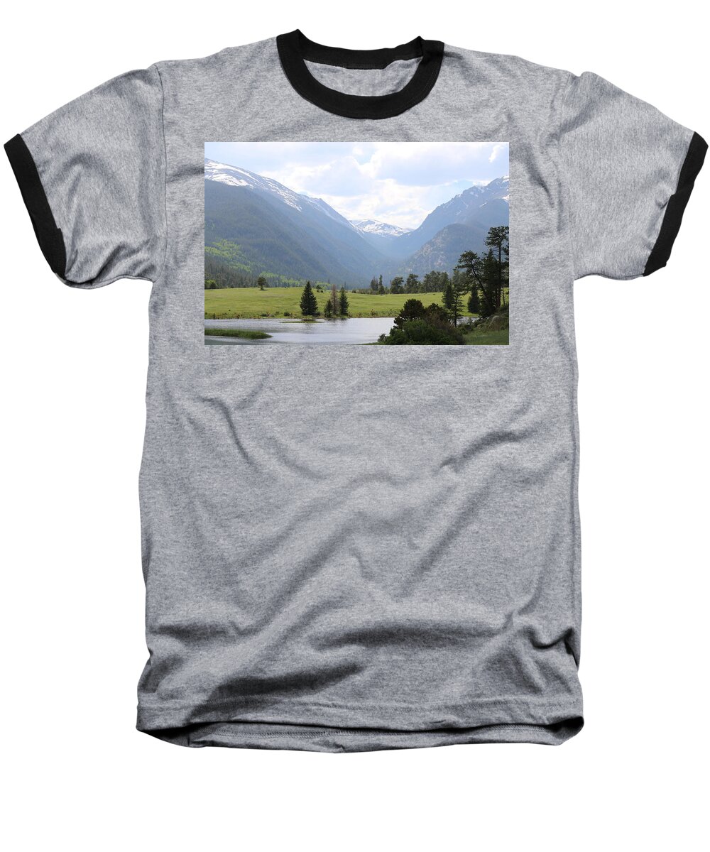 Rocky Baseball T-Shirt featuring the photograph Rocky Mountain National Park by Christy Pooschke