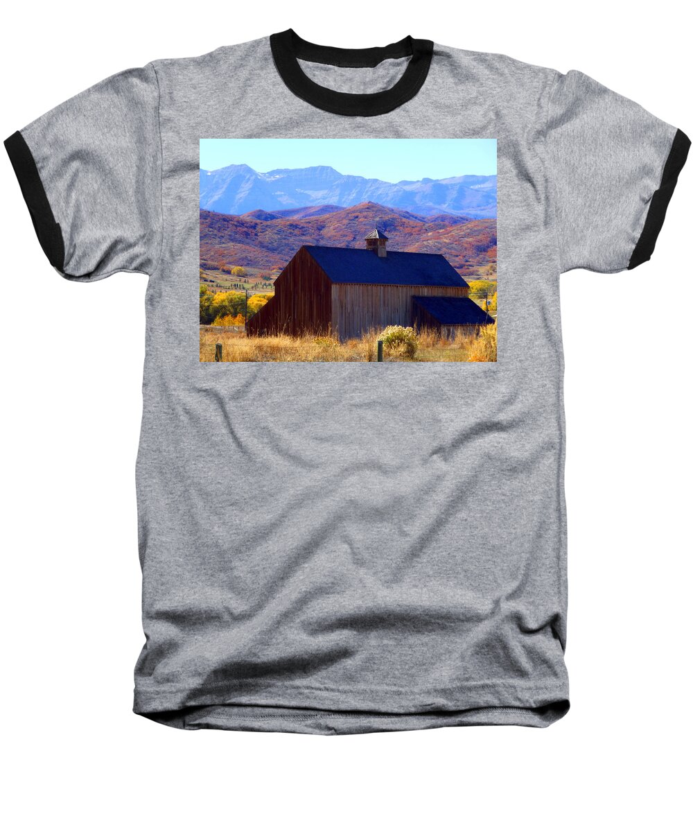 Rocky Baseball T-Shirt featuring the photograph Rocky Mountain Retreat by Jackie Carpenter