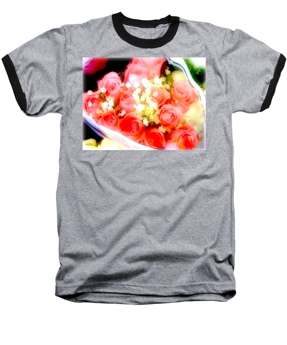 Roses Baseball T-Shirt featuring the photograph Roses Are Red by Ira Shander