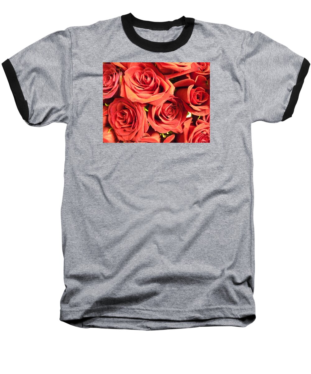Wall Baseball T-Shirt featuring the photograph Roses On Your Wall by Joseph Baril