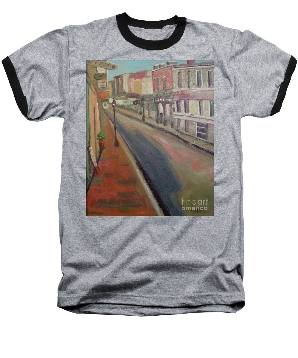 Architecture Baseball T-Shirt featuring the painting Royal Steet I by Lilibeth Andre