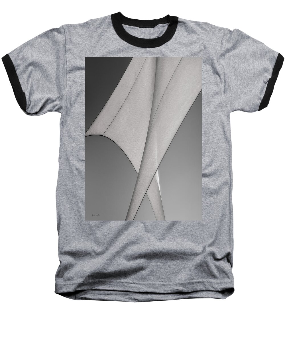 Abstract Baseball T-Shirt featuring the photograph Sailcloth Abstract Number 3 by Bob Orsillo