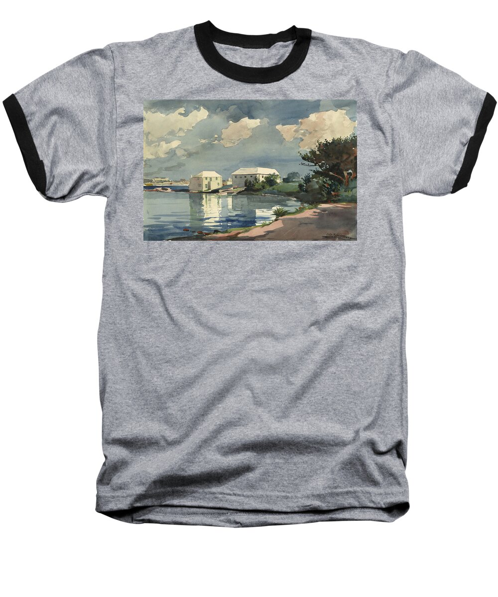 Winslow Homer Baseball T-Shirt featuring the painting Salt Kettle Bermuda by Celestial Images