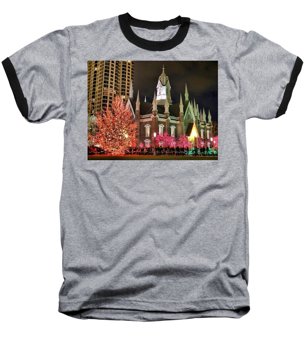 Salt Lake Temple Baseball T-Shirt featuring the photograph Salt Lake Temple - 3 by Ely Arsha