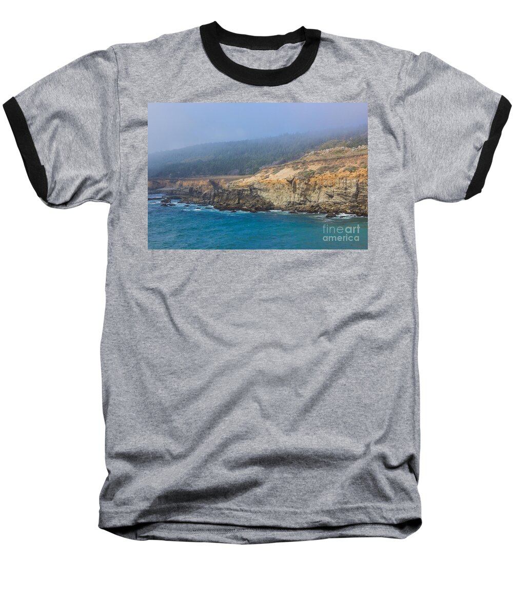 Salt Point Baseball T-Shirt featuring the photograph Salt Point State Park Coastline by Suzanne Luft