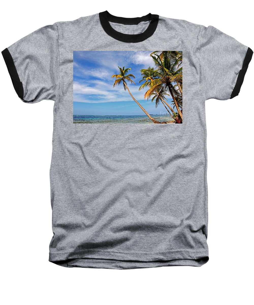 Panama Baseball T-Shirt featuring the photograph San Blas Dreaming by Bob Hislop