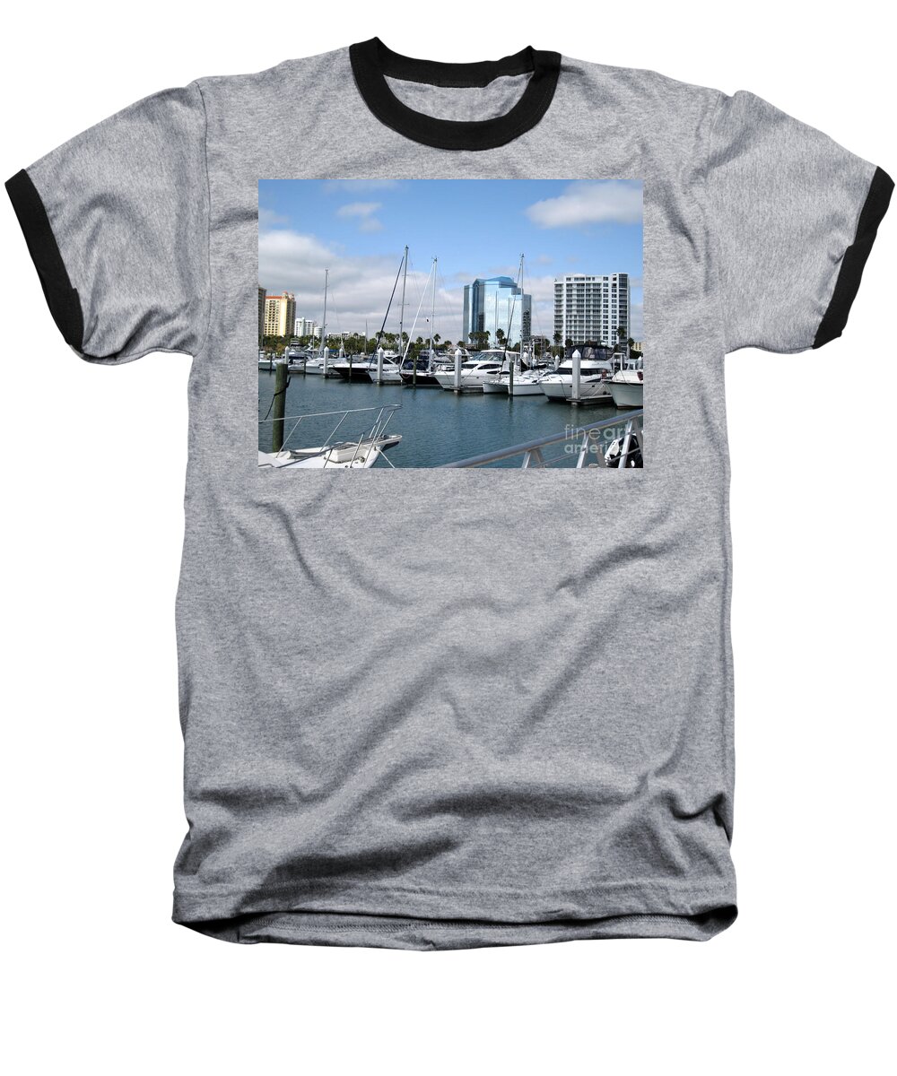 Yachts Baseball T-Shirt featuring the photograph Sarasota FL USA by Oksana Semenchenko