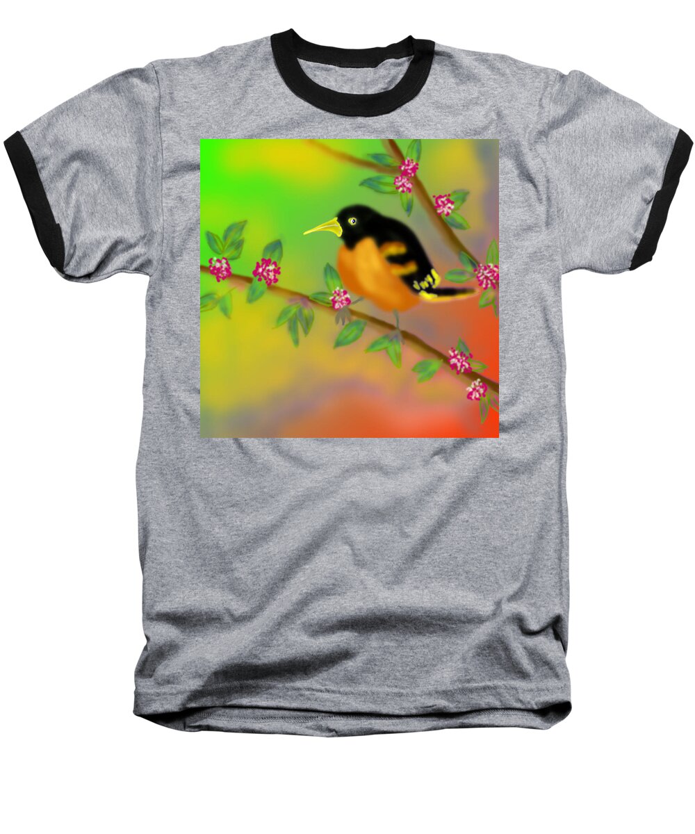 Bird Baseball T-Shirt featuring the digital art Save my beautiful world by Latha Gokuldas Panicker