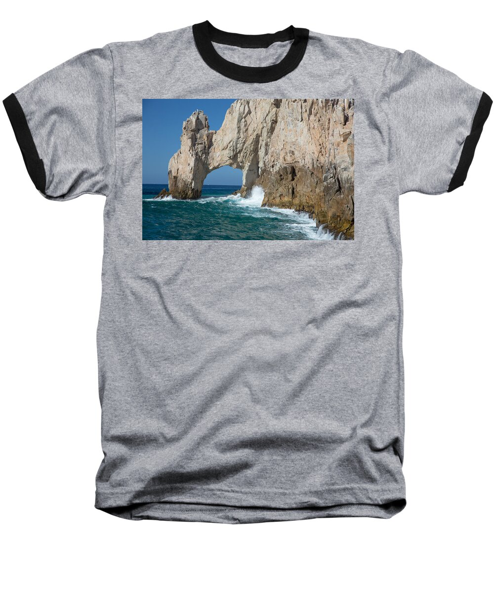 Sea Arch Baseball T-Shirt featuring the photograph Sea arch El Arco de Cabo San Lucas by Allan Levin