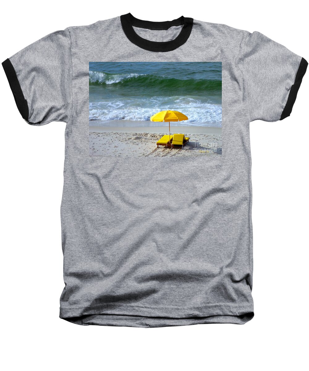 Nature Baseball T-Shirt featuring the photograph By The Sea Waiting For Me by Nava Thompson