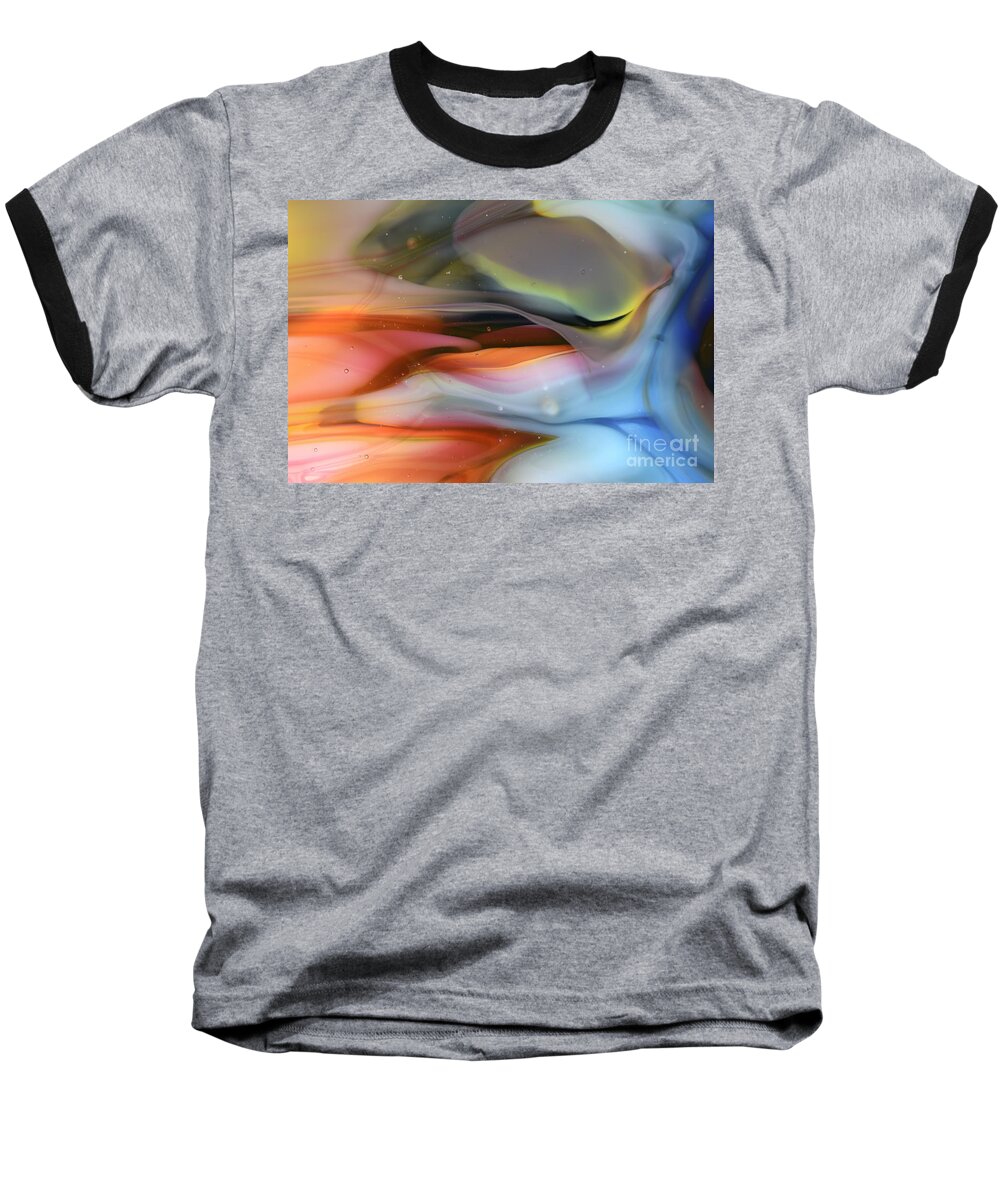 Abstract Baseball T-Shirt featuring the photograph Sea...or Sky? by Kimberly Lyon