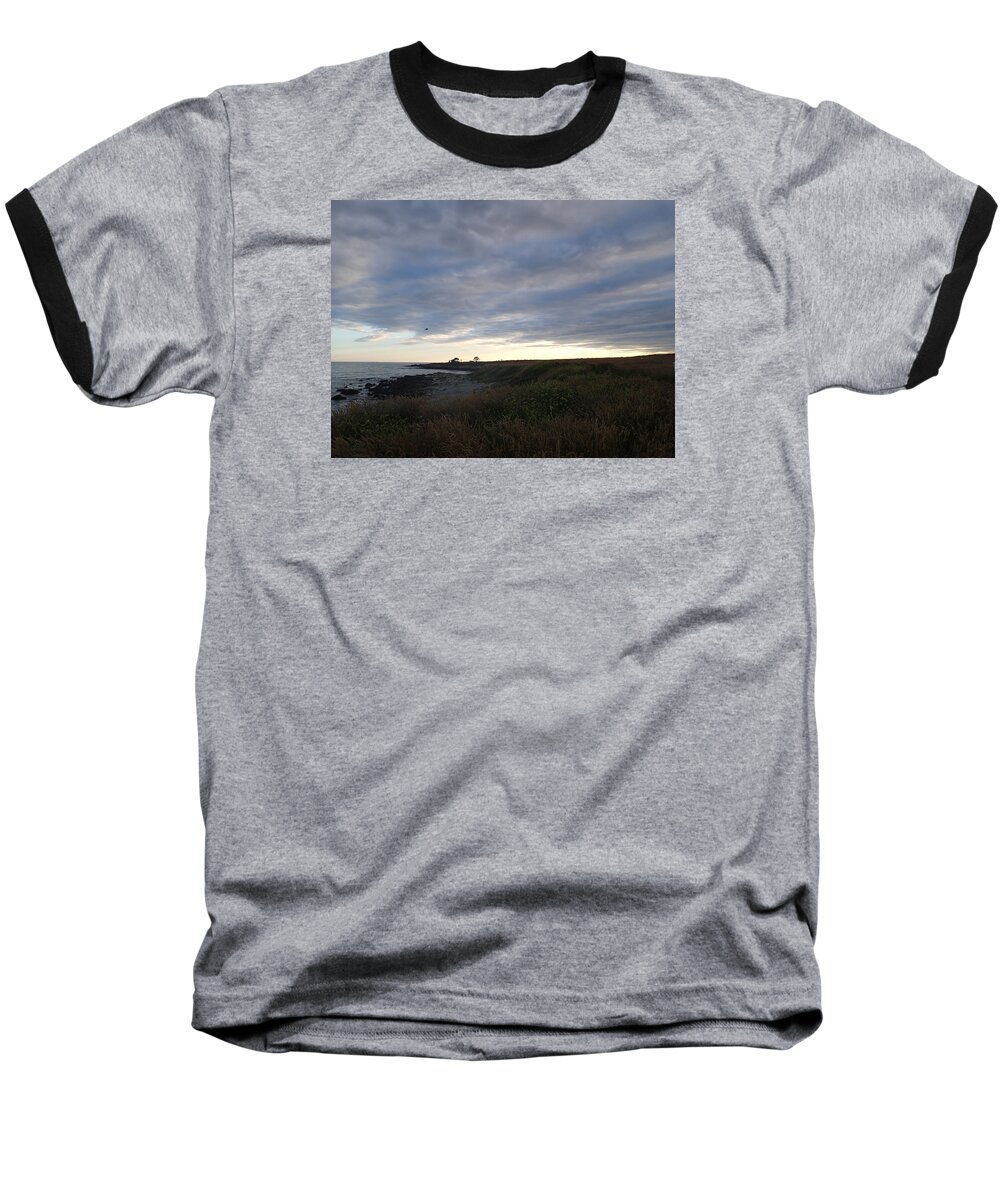Sachusett Baseball T-Shirt featuring the photograph Seascape by Robert Nickologianis