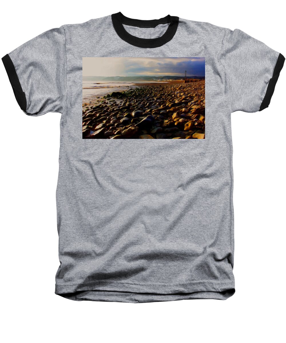 Seaton Baseball T-Shirt featuring the digital art Seaton by Ron Harpham