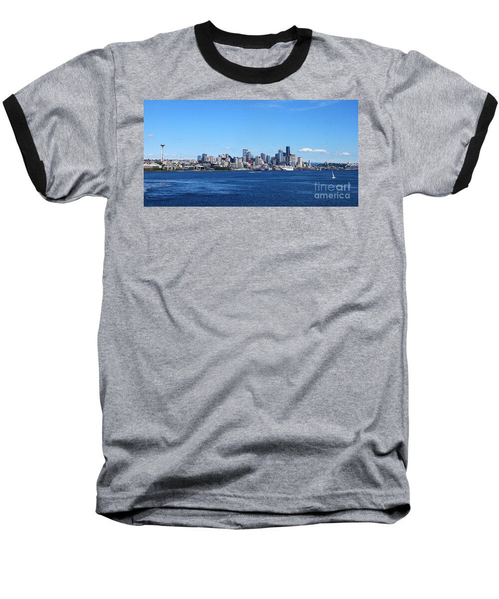 Seattle Baseball T-Shirt featuring the photograph Seattle Skyline by Catherine Sherman