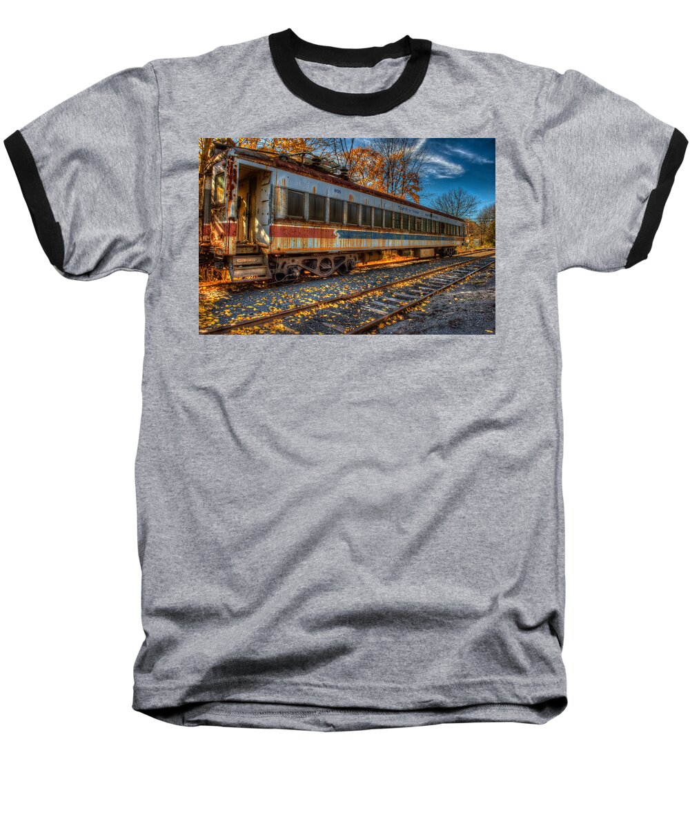 Railroad Car Baseball T-Shirt featuring the photograph Septa 9125 by William Jobes