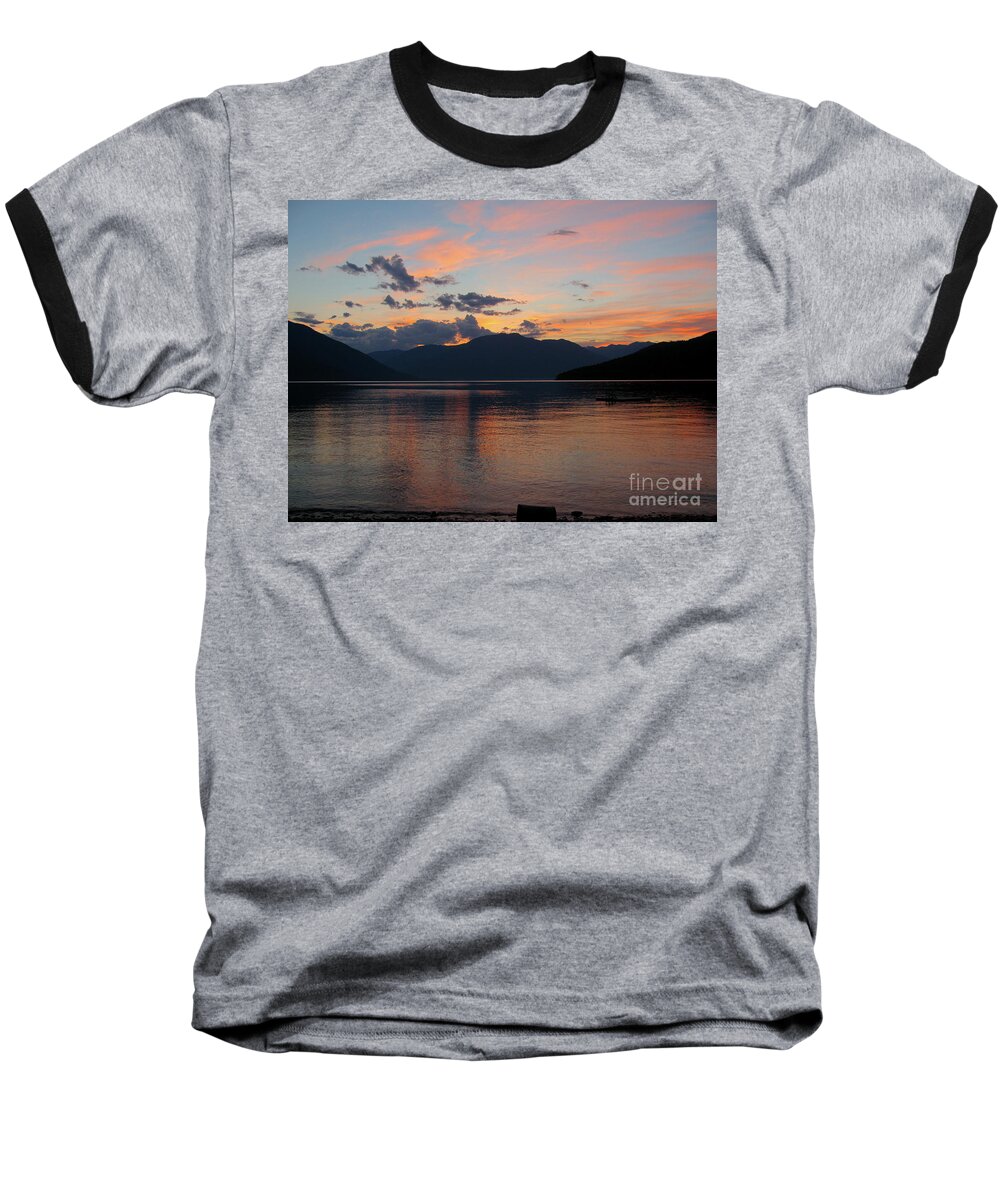 Kootenay Baseball T-Shirt featuring the photograph September Sunset by Leone Lund