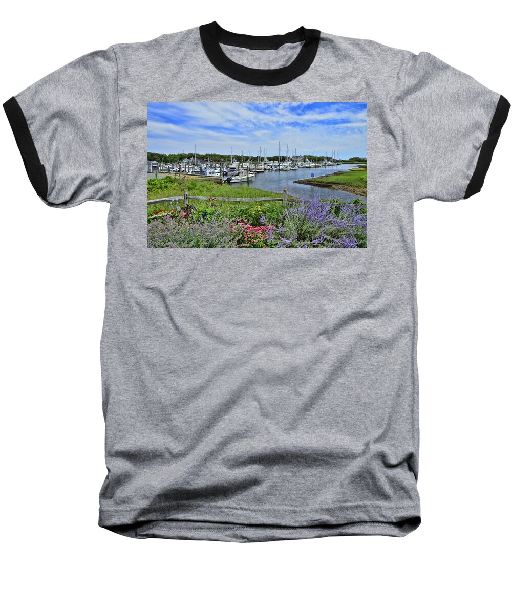 Sequatucket Harbot Baseball T-Shirt featuring the photograph Sequatucket Harbor by Allen Beatty