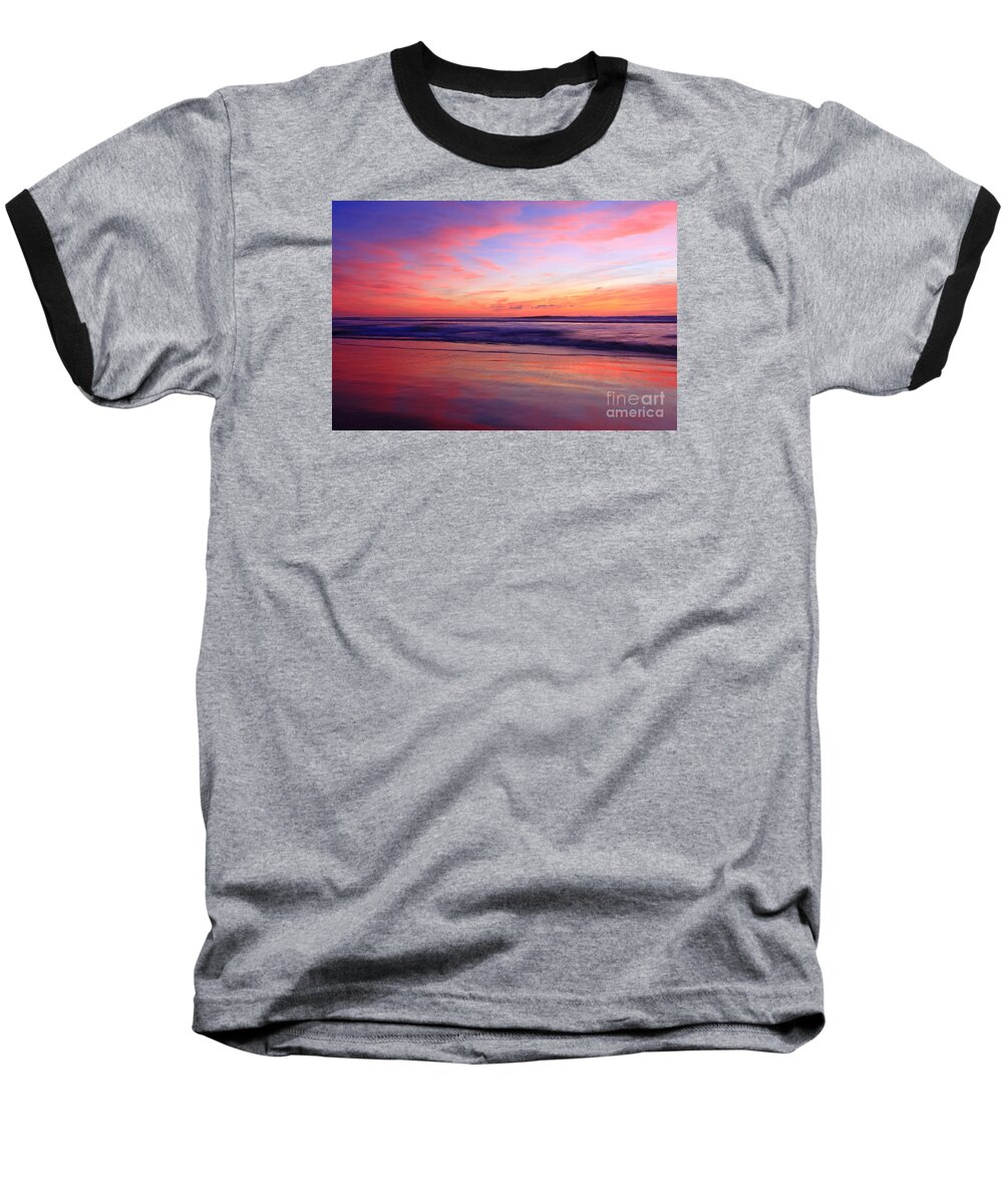 Landscapes Baseball T-Shirt featuring the photograph Serenity Surf Oceanside by John F Tsumas