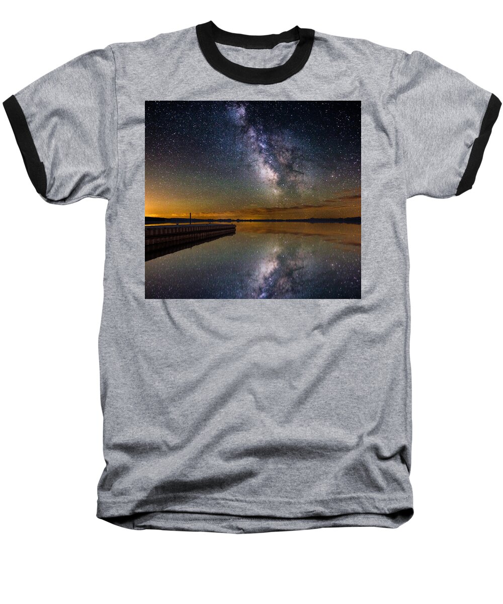 Milkyway Baseball T-Shirt featuring the photograph Serenity by Aaron J Groen