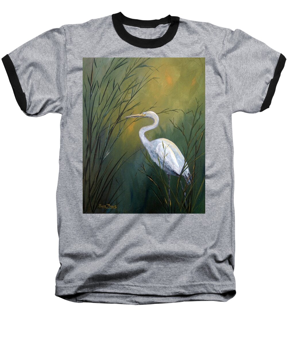 Louisiana Art Baseball T-Shirt featuring the painting Serenity by Suzanne Theis