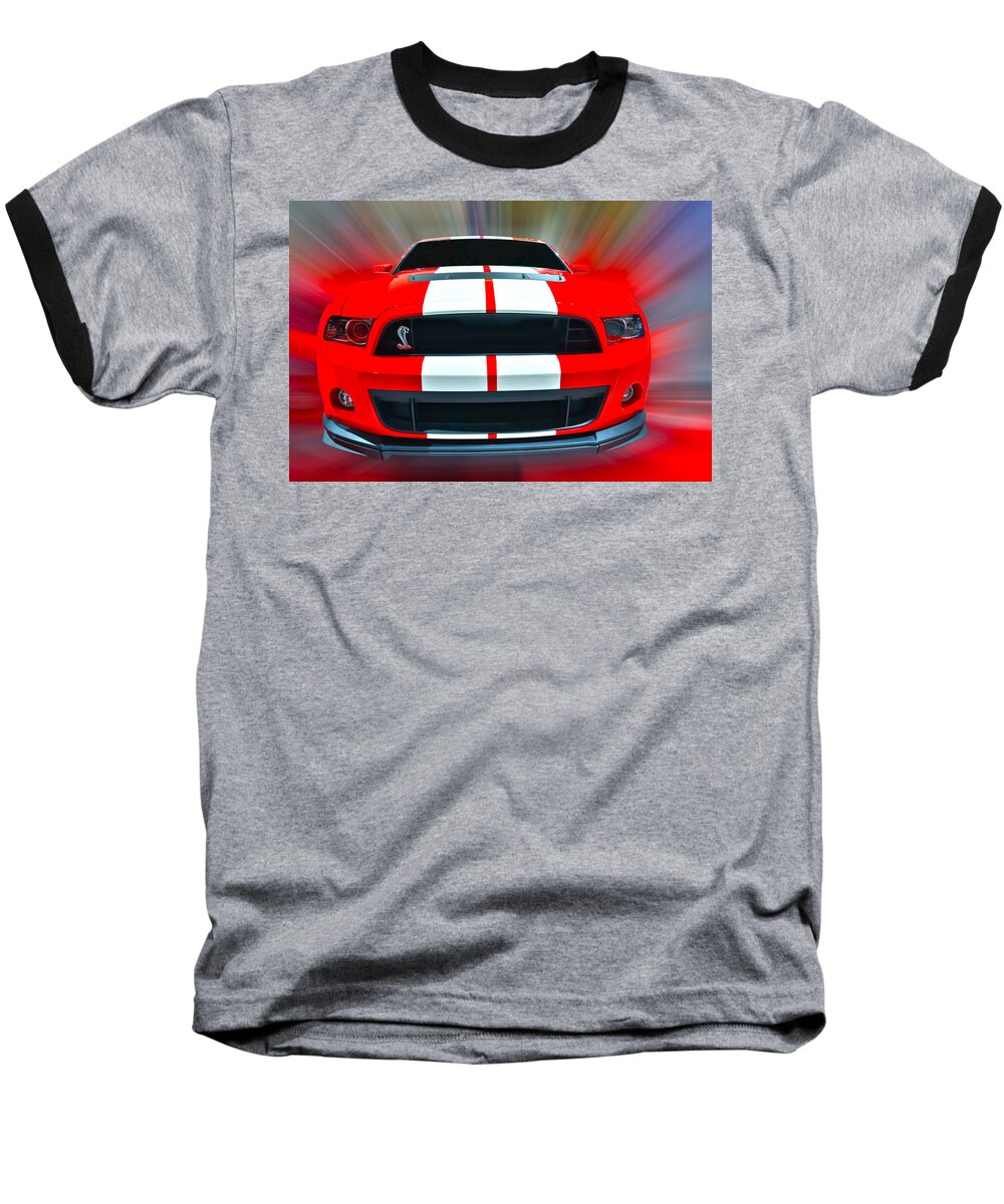 Shelby Baseball T-Shirt featuring the photograph Shelby GT 500 2013 by Dragan Kudjerski