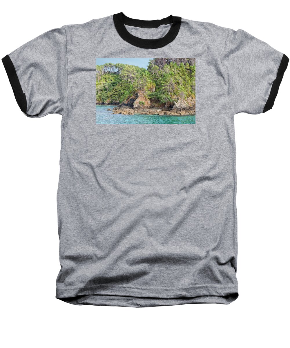 Foreign Baseball T-Shirt featuring the photograph Shoreline Forest by Linda Phelps