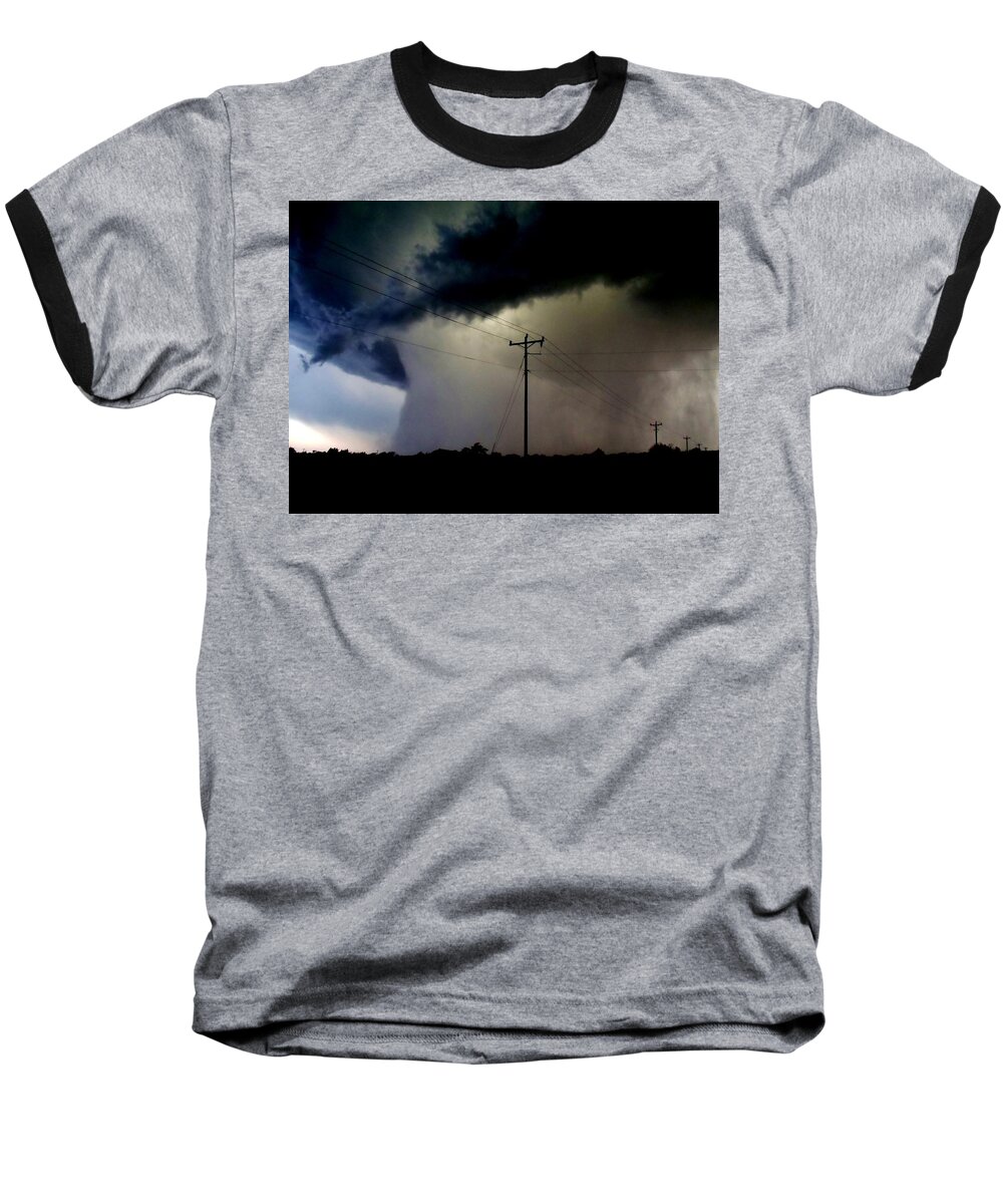 Tornado Baseball T-Shirt featuring the photograph Shrouded Tornado by Ed Sweeney