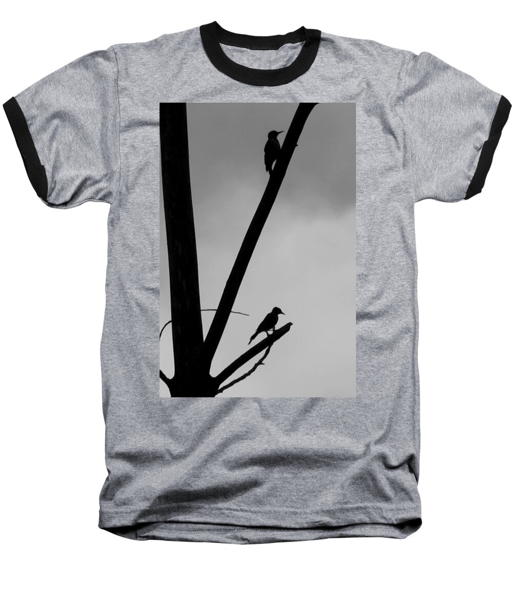 Silhouette Baseball T-Shirt featuring the photograph Silhouette 1 by Joe Faherty