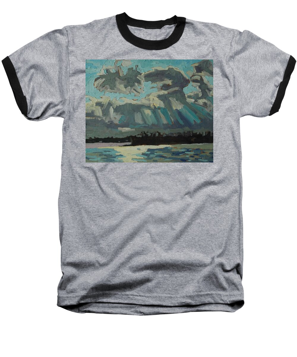 Chadwick Baseball T-Shirt featuring the painting Singleton Cold Front by Phil Chadwick