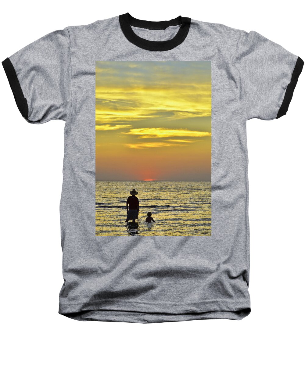 Skaket Beach Sunset Baseball T-Shirt featuring the photograph Skaket Beach Sunset 3 by Allen Beatty