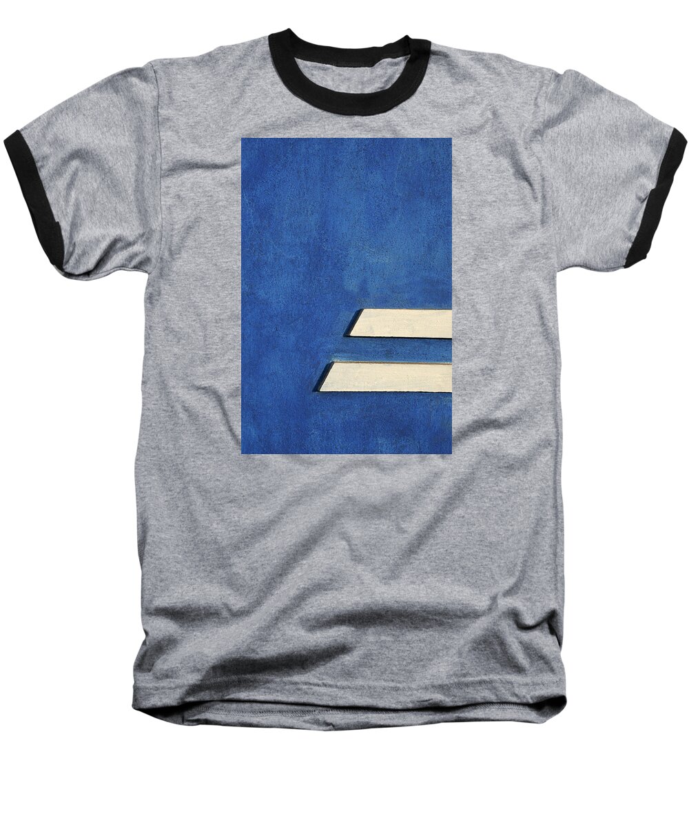 Abstract Baseball T-Shirt featuring the photograph SKC 0304 Parallel Paths by Sunil Kapadia