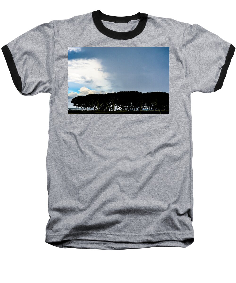 Beach Cottage Life Baseball T-Shirt featuring the photograph Sky Half Full by Mary Hahn Ward