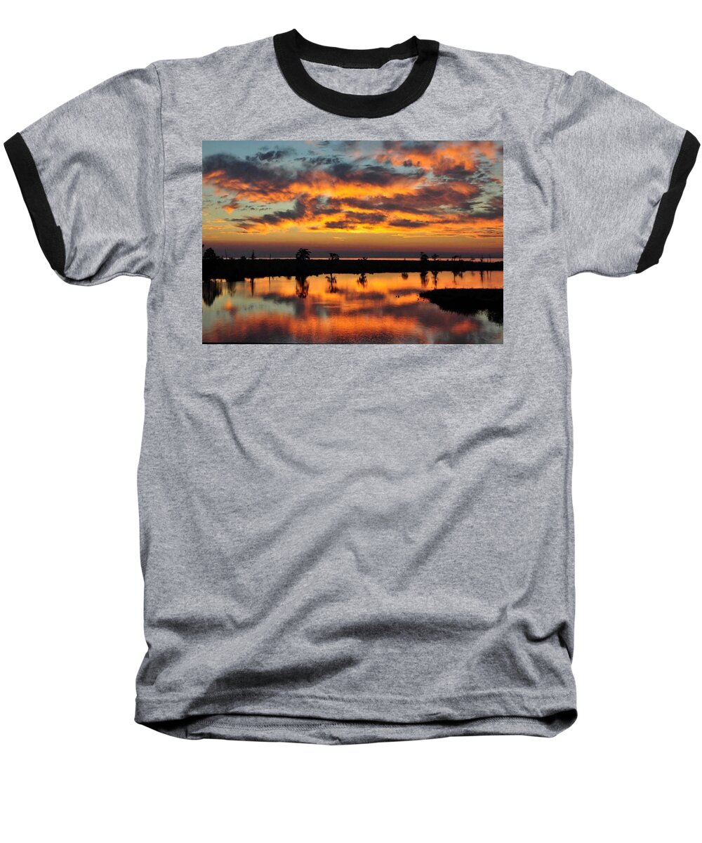 Landscape Baseball T-Shirt featuring the photograph Sky Writing by Charlotte Schafer