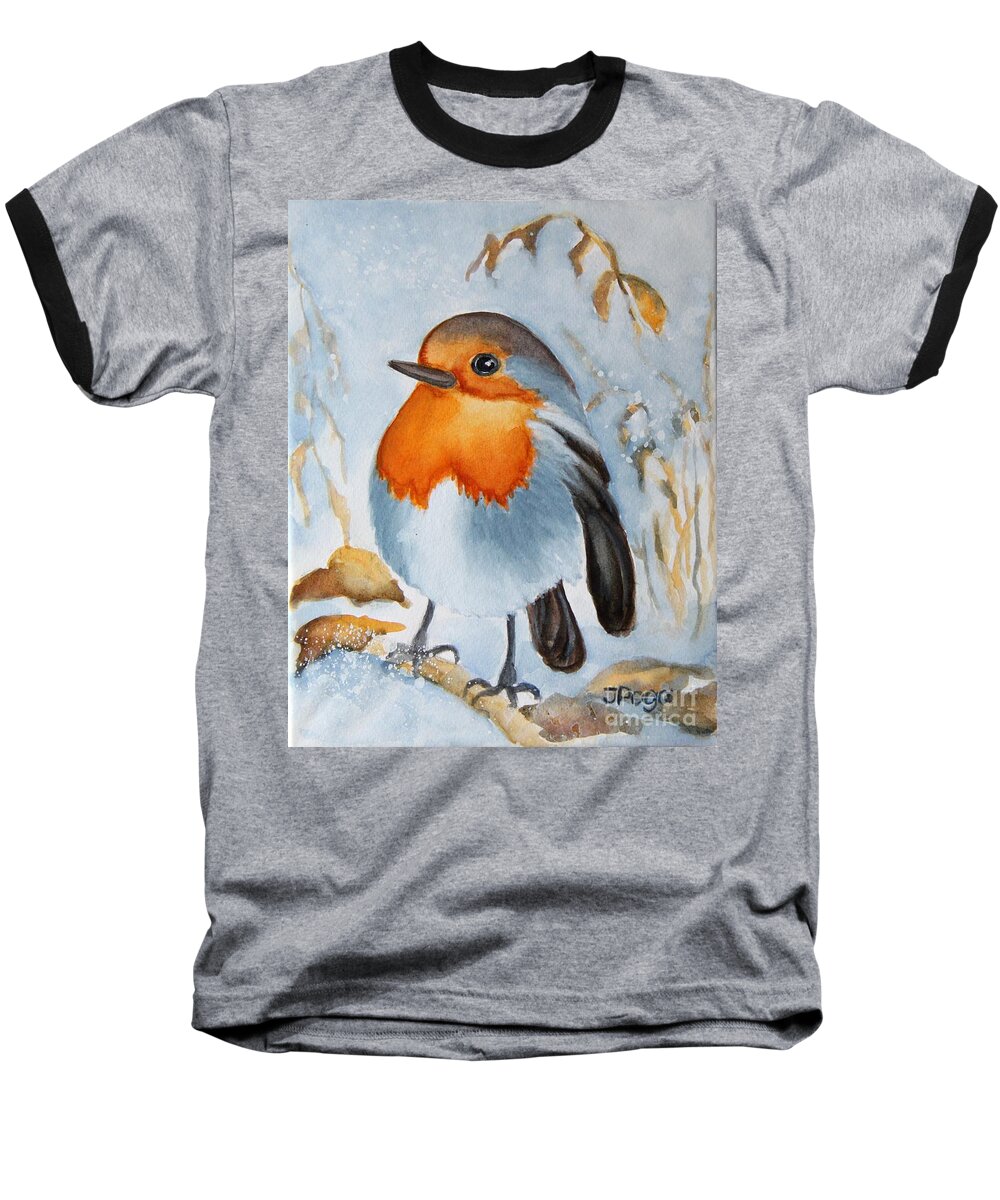 Bird Painting Baseball T-Shirt featuring the painting Small Bird by Inese Poga